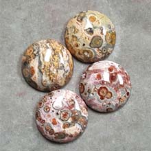 22MM ROUND CABOCHON LEOPARD SKIN(4PCS/BAG)